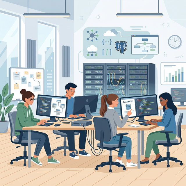 Imagen conceptual de la guía didáctica del proyecto de bases de datos